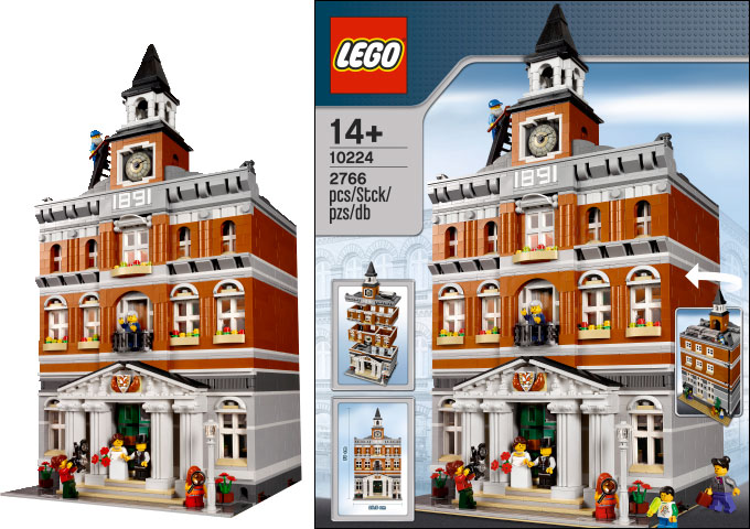 LEGO 10224 Town Hall - L'Hôtel de ville - Modular House LEGO 2012 !