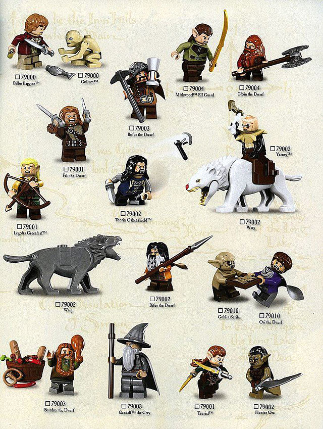 Les minifigurines LEGO The Hobbit !