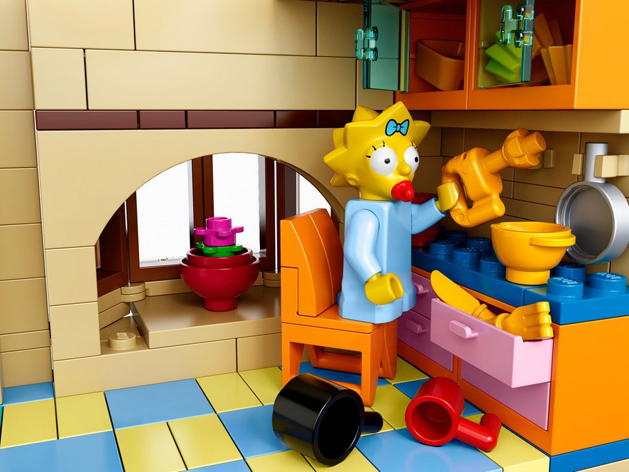 Les détails de l'aménagement de la cuisine la maison Simpson LEGO