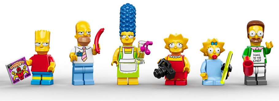 Les minifigurines du LEGO 71006 : la famille Simpson & Ned Flanders