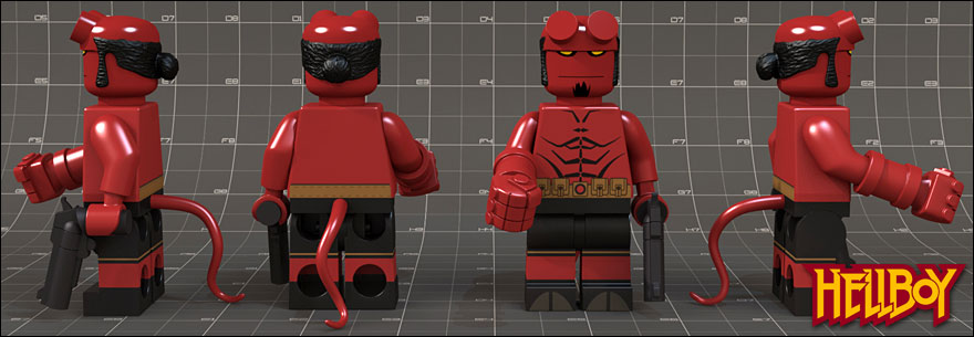 Le concept de la minifigurine LEGO d'Hellboy 