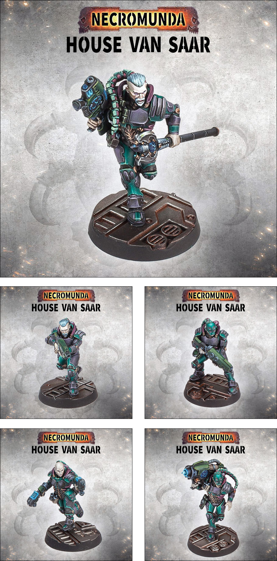 House Van Saar : Les nouvelles figurines du Gang pour Necromunda 2017 !