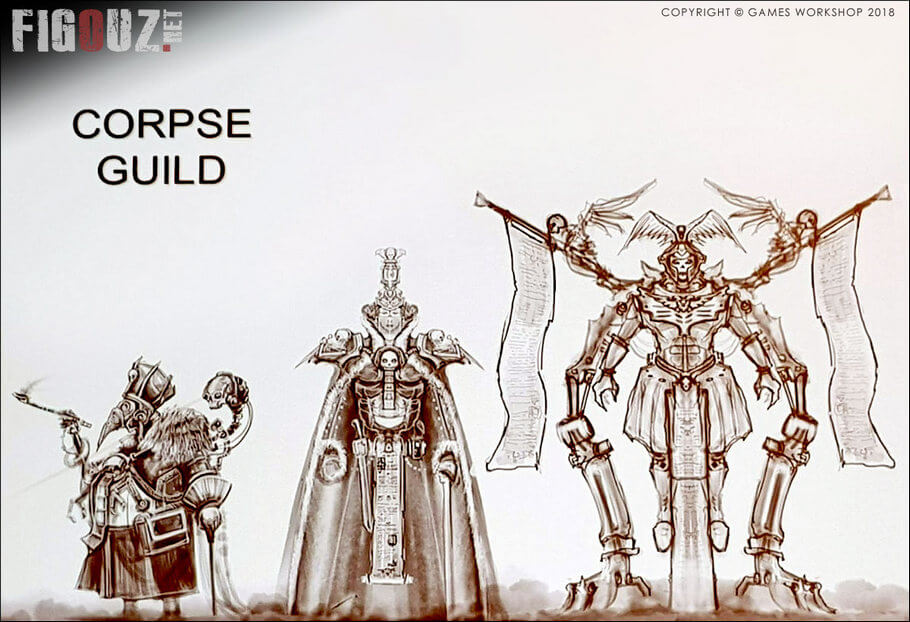 Concepts de figurines de la Guilde des Corps