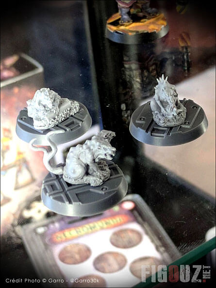 Figurines de rats mutants de Necromunda