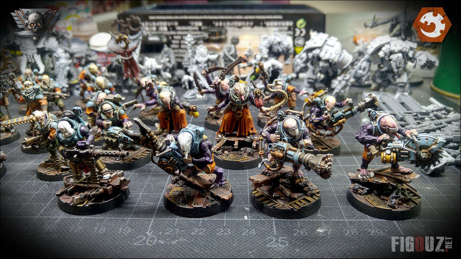 WIP - Peinture des nouvelles figurines de mon culte Genestealer de La Lumière de Zartha