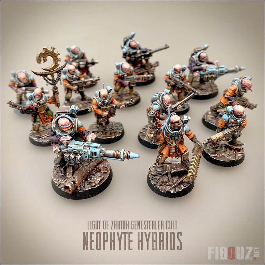 The Light Of Zartha / La Lumière de Zartha : Les Neophyte Hybrids de mon Culte Genestealer pour Necromunda Underhive et Kill Team