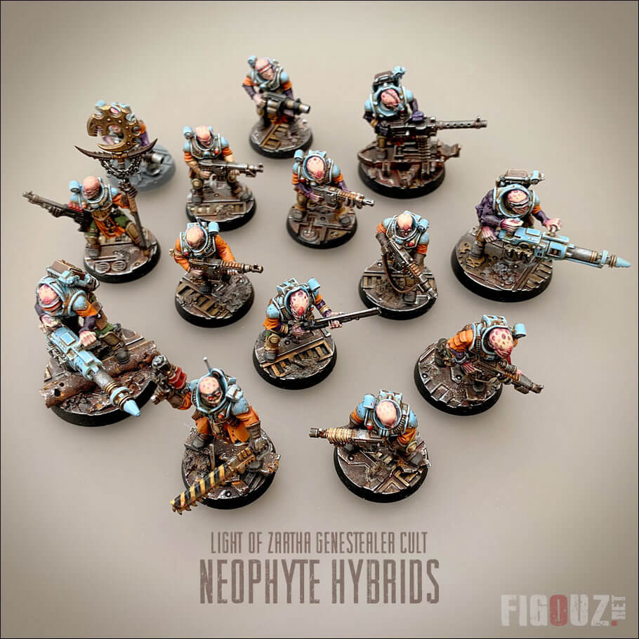 The Light Of Zartha / La Lumière de Zartha : Les Neophyte Hybrids de mon Culte Genestealer pour Necromunda Underhive et Kill Team