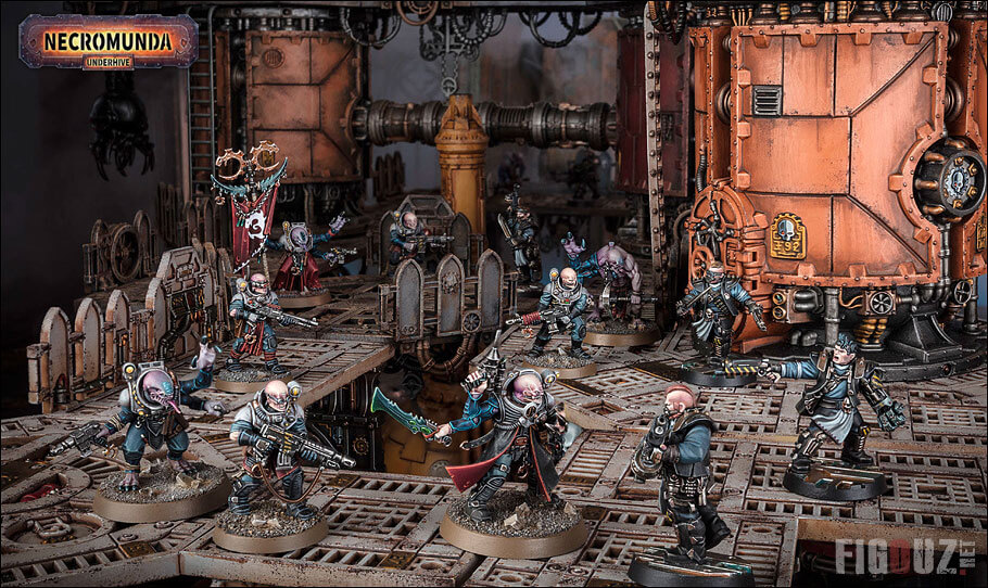 Un Gang du culte Genestealer affronte un Gang Orlock dans les bas fonds de Necromunda