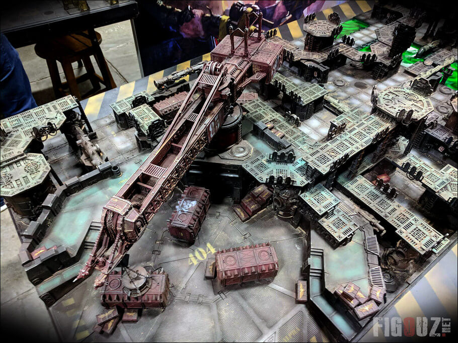 Example of a Necromunda gaming board designed by the Warhammer World team