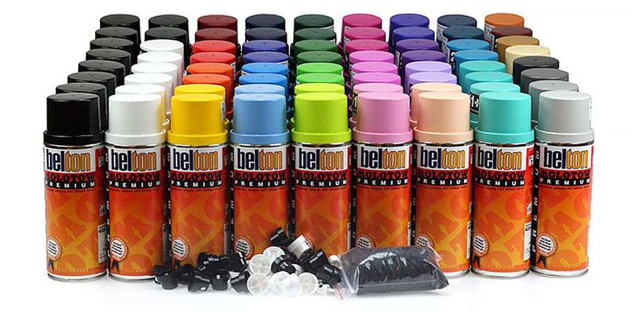 Bombes de peinture Belton Molotow Premium - Une gamme de 175 couleurs !