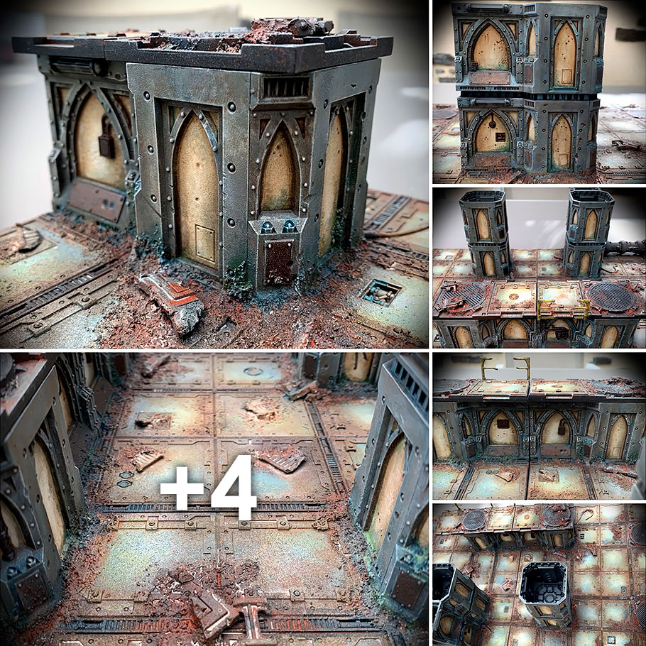 Necromunda Zone Mortalis - Peinture des colonnes et des murs