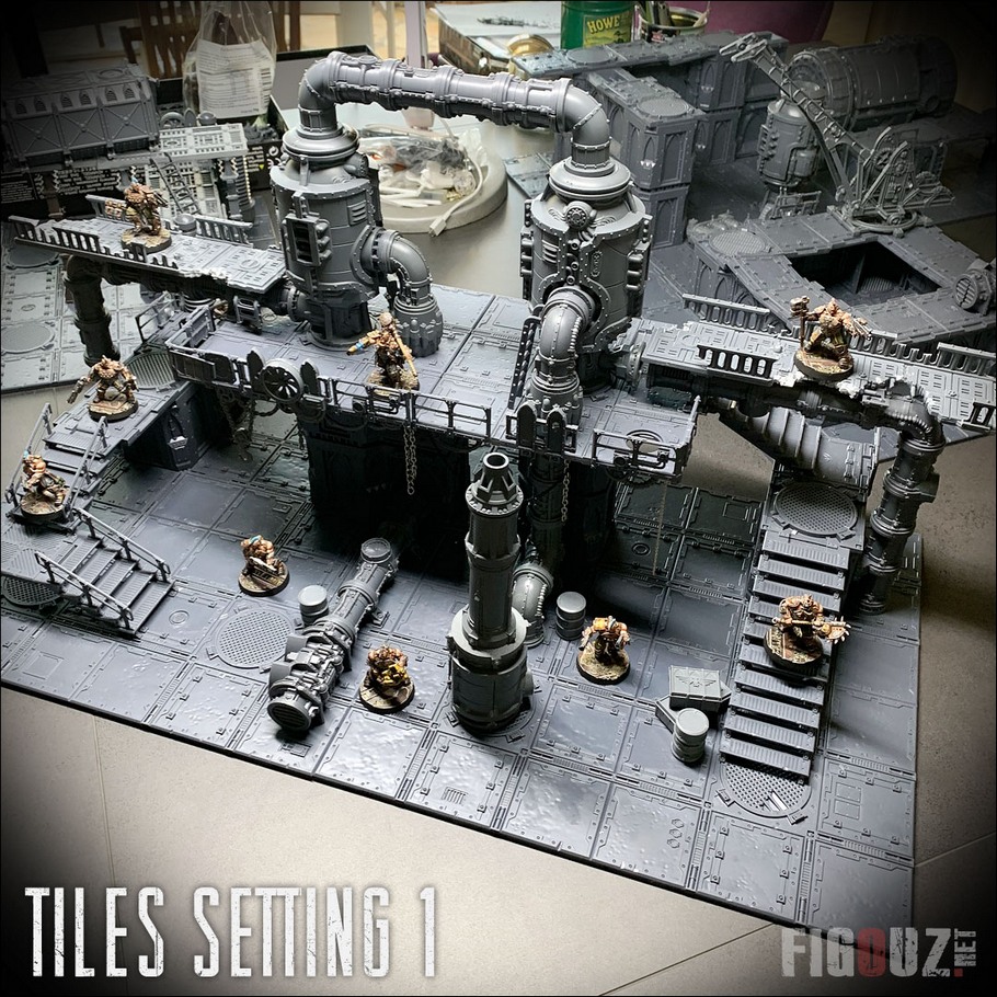 Necromunda Zone Mortalis - Exemple de modularité des deux premières dalles !