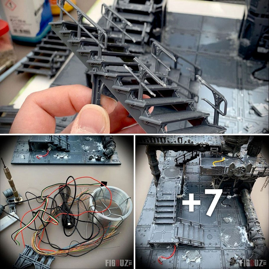 Necromunda Zone Mortalis - Ajout de texture, de câbles & débris