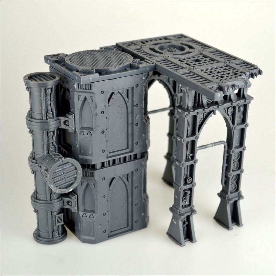 Grande compatibilité des décors de la Zone Mortalis plastique avec les décors du sector Mechanicus et du sector Imperialis