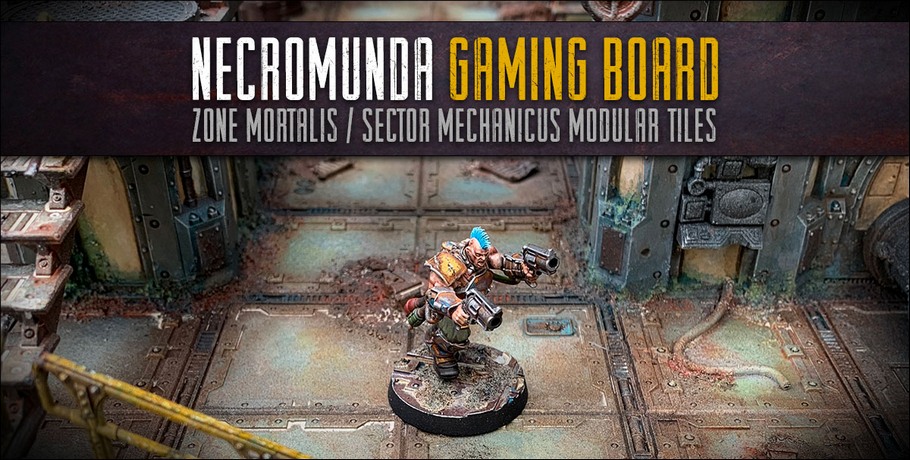 Kitbash de décors Zone Mortalis & Sector Mechanicus pour une table Necromunda modulaire