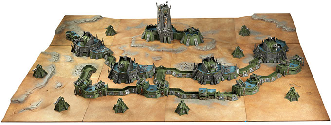 La table ultime pour Warhammer 40 000 avec tous les décors en plusieurs exemplaires !