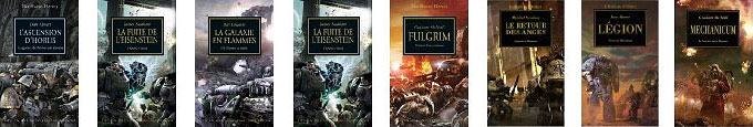 Les romans de l'Hérésie d'Horus dans la collection Black Library