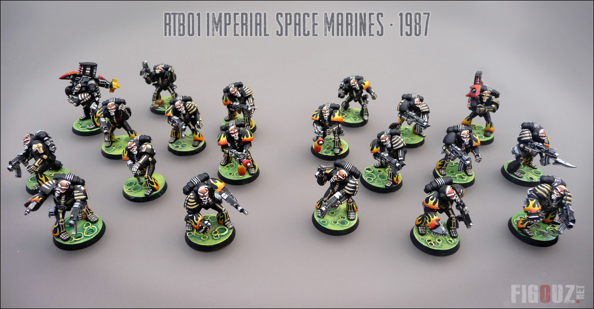 Mes Space Marines WH40H Vintage de la boite RTB01 de 1988 !