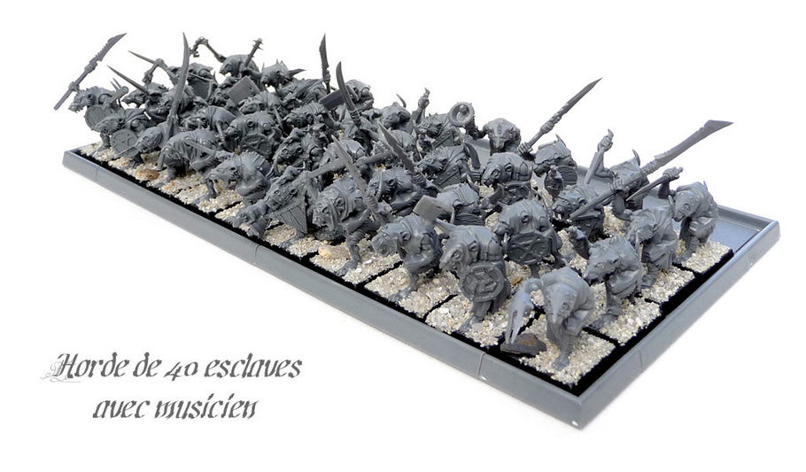 Horde de 40 esclaves Skavens - WIP