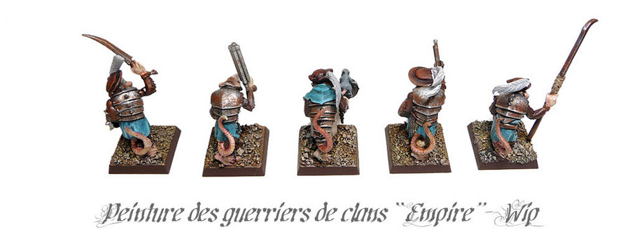 Peinture des guerriers des clans Skavens « Impériaux » - WIP