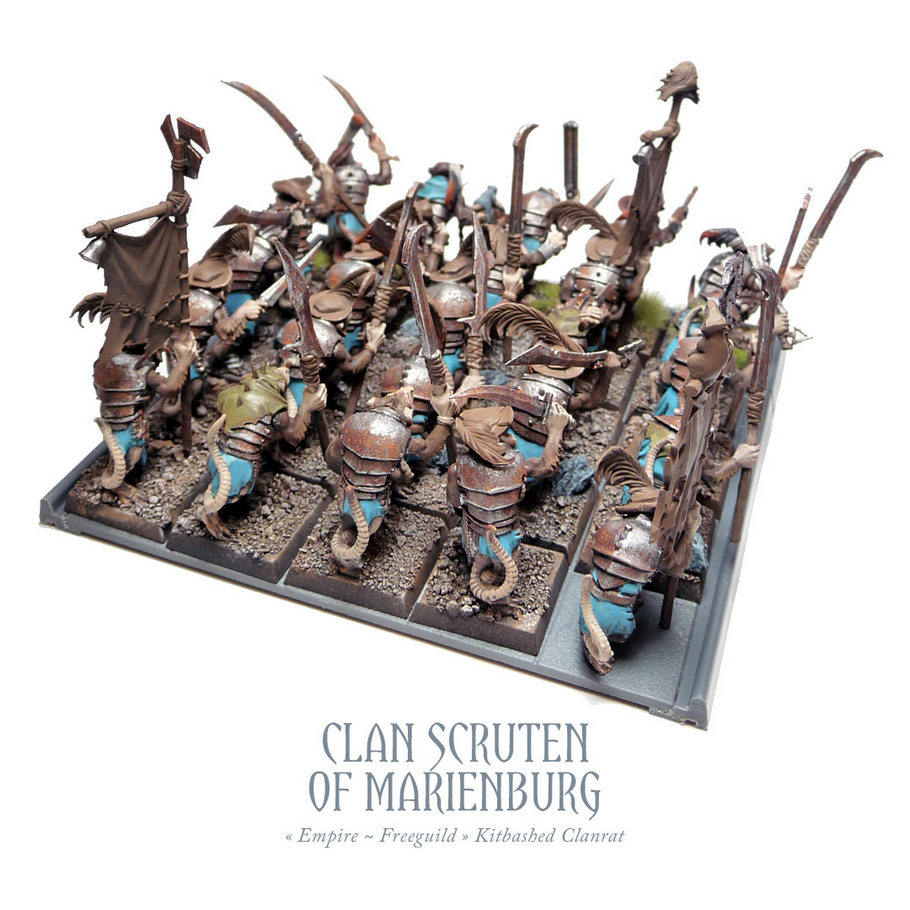 Peinture des Guerriers Skaven du clan Scruten de Marienburg - WIP