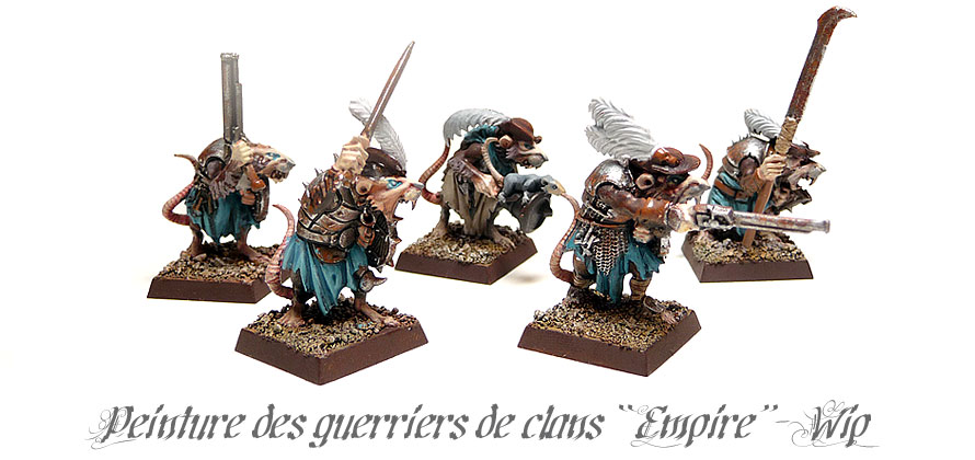 Peinture des guerriers des clans Skavens « Impériaux » - WIP