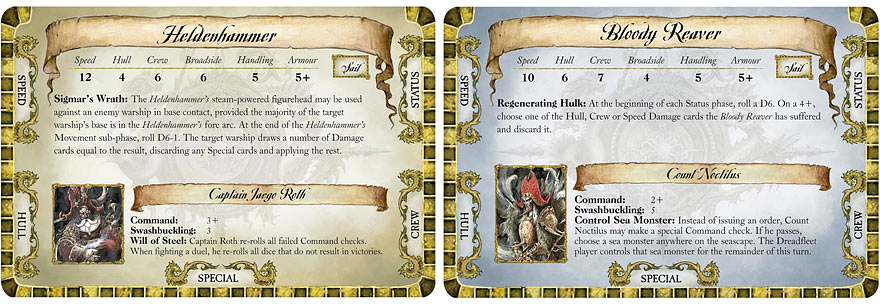 Cartes du Heldenhammer et du Naufrageur