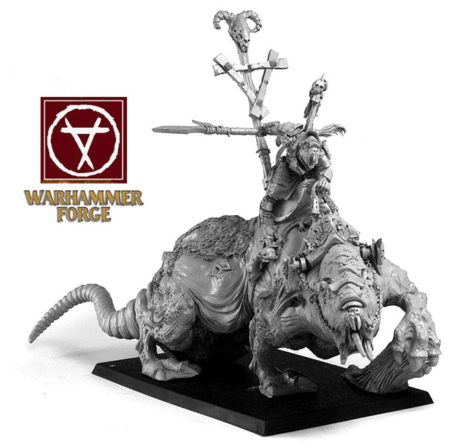 kaven Warlord on Brood Horror - Kit résine Warhammer Forge par Trish Carden & Steve Whitehead