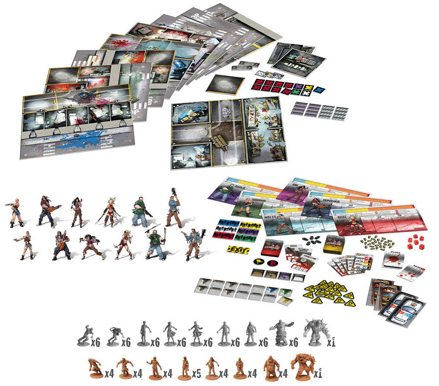 Le contenu de la boîte de Prison Outbreak pour Zombicide !