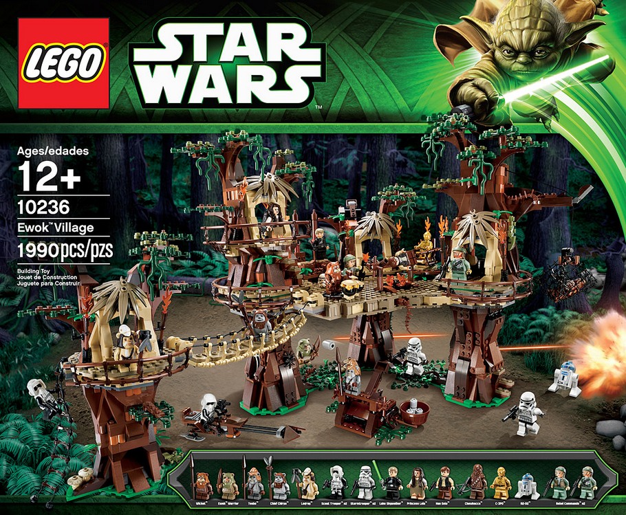 Illustration de la boîte du set Lego Star Wars 10236 Ewok Village UCS