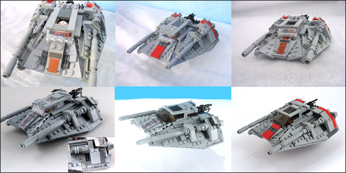 MOC du T-47 Snowspeeder de Larry Lars - Les version successives