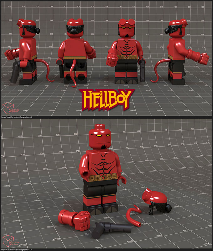 La minifig LEGO d'Hellboy