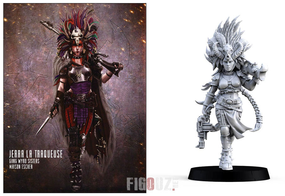 Concept & figurine de Jerra The Huntress, House Escher Death-Maiden