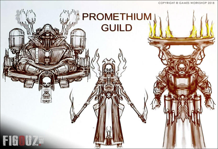 Concepts de figurines de la Guilde du Promethium