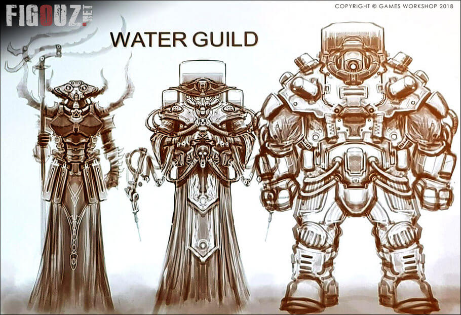 Concepts de figurines de la Guilde de l'Eau