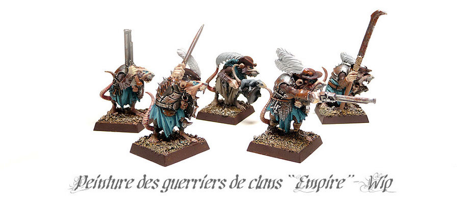 Peinture des guerriers des clans Skavens « Impériaux » - WIP